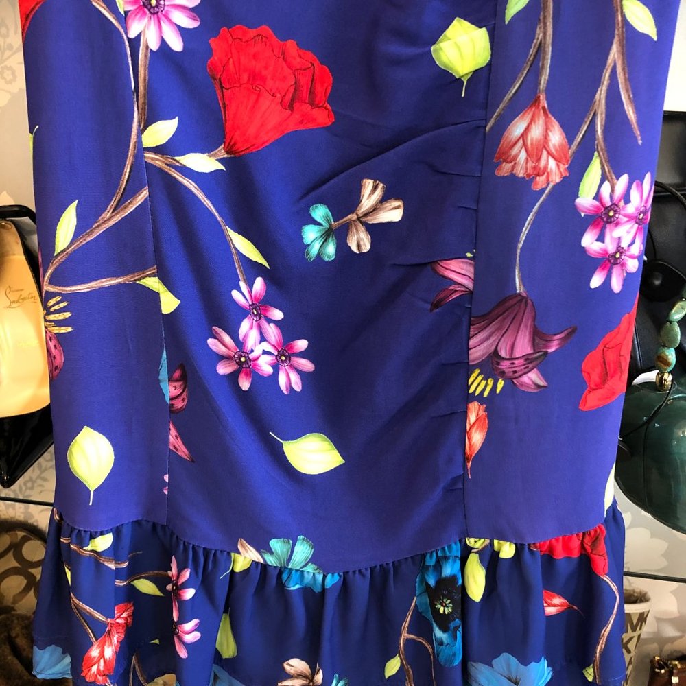 PARKER Blue Floral Print "Valencia" Dress - Picture 4 of 7